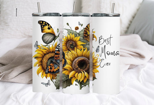 Sunflower Butterfly Tumbler