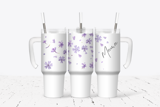 Mother's Day Best Mama Purple Flower Tumbler