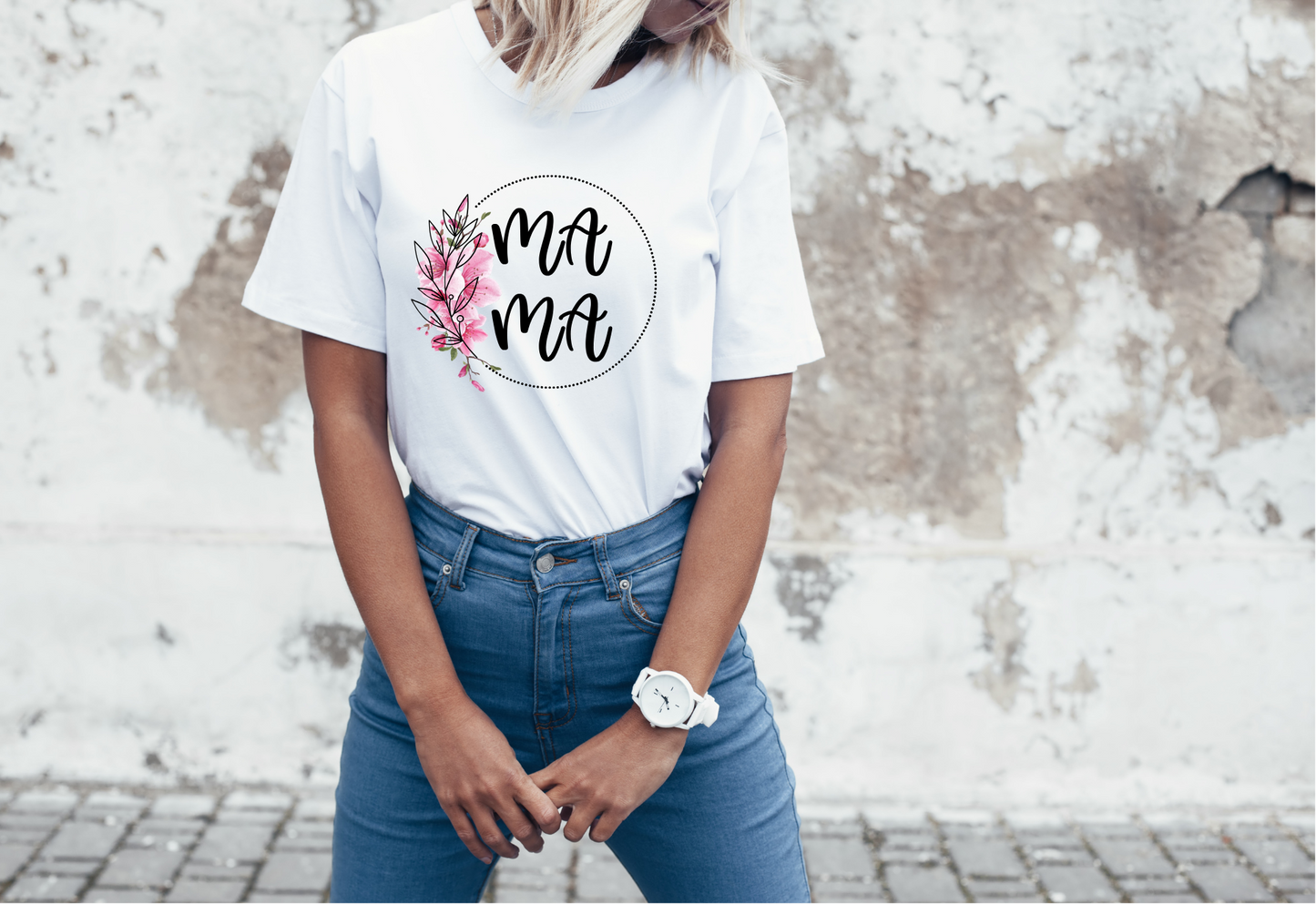 Pink Flower Mama T-Shirt