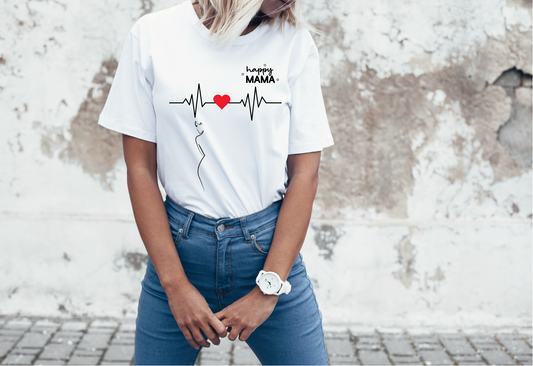 Happy Mama Heartbeat T-Shirt