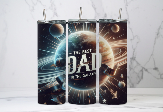 Fathers day "Best Dad in the Galaxy" Tumbler 20oz