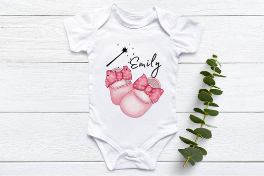 Magic shoes with name Onesie